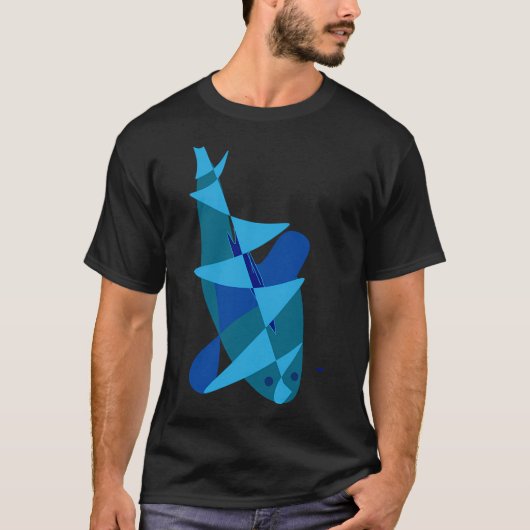 抽象的な魚 Tシャツ (正面)