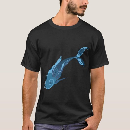 抽象的な魚 Tシャツ (正面)