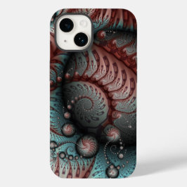 抽象的な鮮やかなファンタジーフラクタルアート ブラウン ブルー Case-Mate iPhone 14ケース