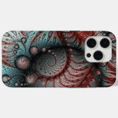 抽象的な鮮やかなファンタジーフラクタルアート ブラウン ブルー Case-Mate iPhoneケース (裏面 (横))