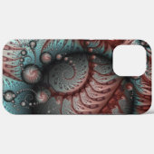 抽象的な鮮やかなファンタジーフラクタルアート ブラウン ブルー Case-Mate iPhoneケース (裏面 (横))
