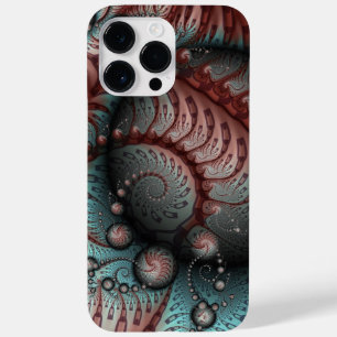 抽象的な鮮やかなファンタジーフラクタルアート ブラウン ブルー Case-Mate iPhone 14 PRO MAXケース