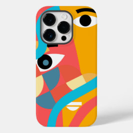 抽象的な鮮やかな色の顔の芸術的iPhoneケース Case-Mate iPhone 14 Proケース