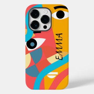 抽象的な鮮やかな色の顔の芸術 iPhone カー Case-Mate iPhone 14 Proケース
