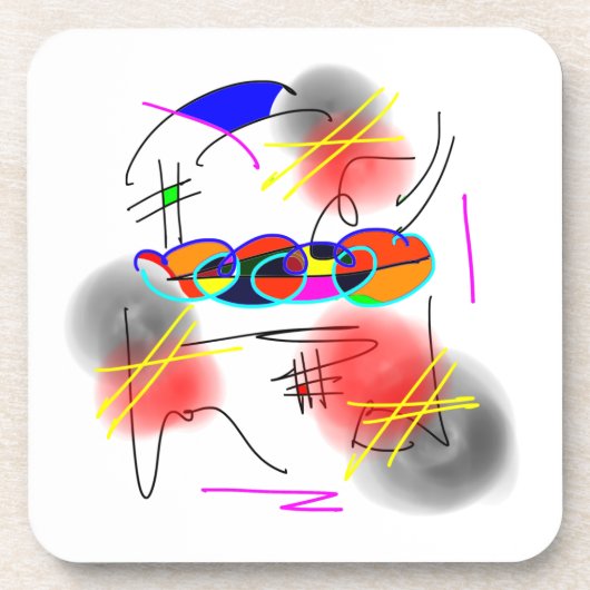 抽象的な鳥のコースター コースター (正面)