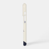 抽象的な鳥のミニマリストネイビーiPhone 16 Pro iPhoneケース (左側面)
