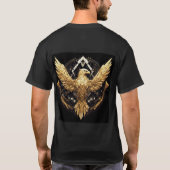 抽象的な鷲の翼広げ Tシャツ (裏面)