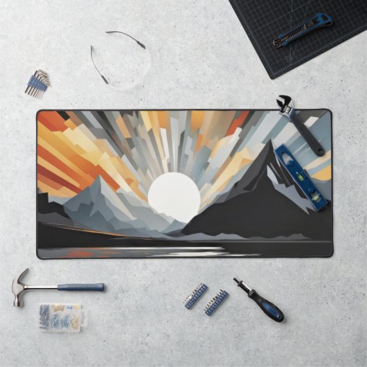 抽象的な黄昏 デスクマット (ワークステーション)