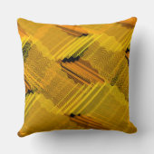 抽象的な黄線 クッション (裏面)