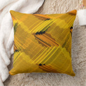 抽象的な黄線 クッション (ブランケット)