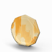 抽象的な黄色とクリーム色のペイントストローク フォトブロック (右)