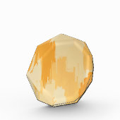 抽象的な黄色とクリーム色のペイントストローク フォトブロック (左)