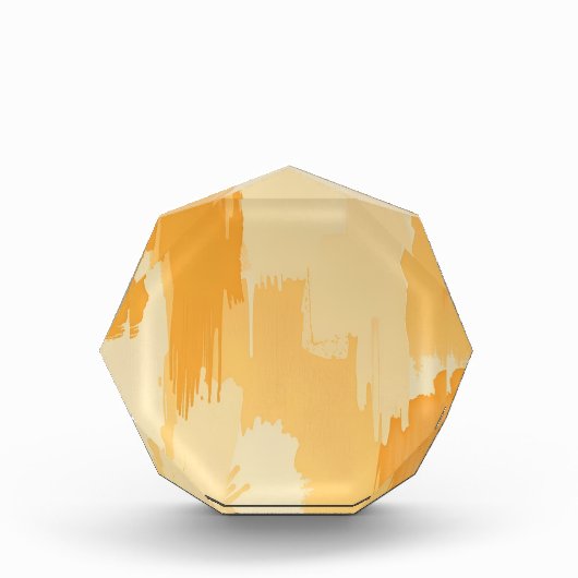 抽象的な黄色とクリーム色のペイントストローク フォトブロック (正面)