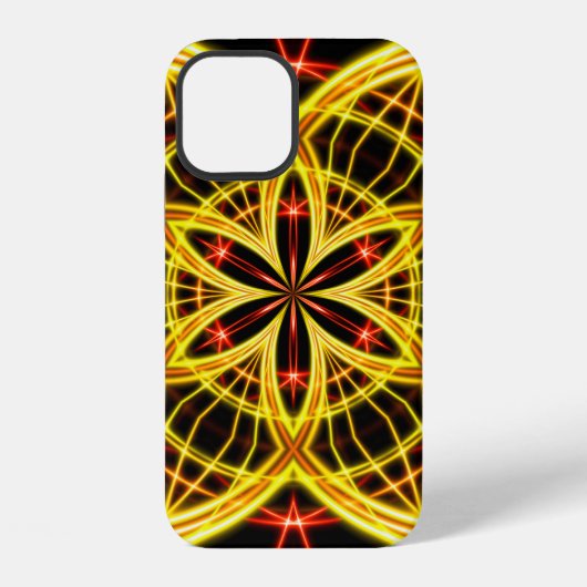 抽象的な黄金の舞台ライト iPhoneケース (裏面)