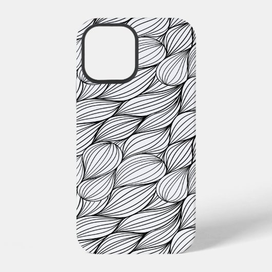 抽象的な黒い線 iPhoneケース (裏面)