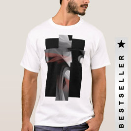 抽象的な黒と白のパウダリーTシャツトレンド Tシャツ