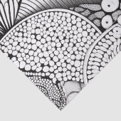 抽象的な黒と白の幾何学模様の落書き (3) 薄葉紙 (詳細)