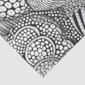 抽象的な黒と白の幾何学模様の落書き (6) 薄葉紙 (詳細)