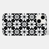 抽象的な黒と白の幾何学模様 Case-Mate iPhoneケース (裏面 (横))