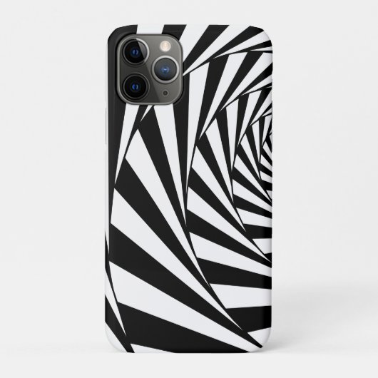 抽象的な黒と白の渦巻き螺旋階段ケース- Case-Mate iPhoneケース (裏)