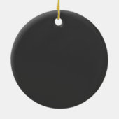 抽象的な黒と白の瑪瑙のジオード セラミックオーナメント (裏面)