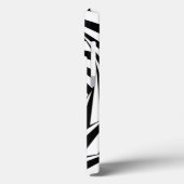 抽象的な黒と白の螺旋アートのモノグラム Case-Mate iPhoneケース (裏面 / 左)