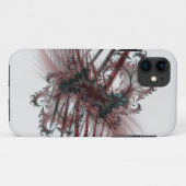 抽象的な黒と赤のフラクタルアート Case-Mate iPhoneケース (裏面(横))