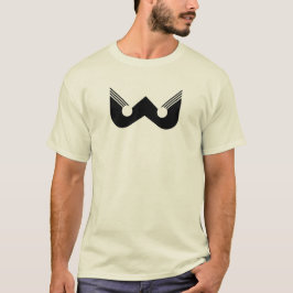 抽象的な黒のW幾何学的な文字W Tシャツ