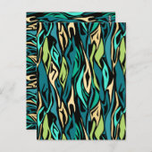 抽象的な黒ターコイズ ポストカード (正面/裏面)