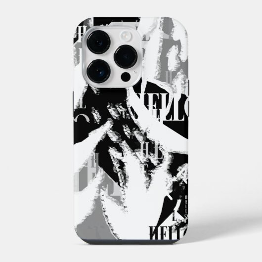 抽象的な黒白灰色 iPhoneケース (裏面)