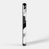 抽象的な黒白灰色 iPhoneケース (右側面)