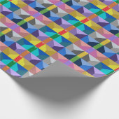 抽象的な3Dトライアングルパターン ラッピングペーパー (角)