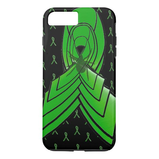 抽象的な3Dライム病啓発リボンケース Case-Mate iPhoneケース (裏面)