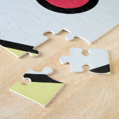 抽象的な80sメンフィスのポップアートのスタイルのグラフィック ジグソーパズル (側面)