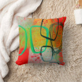 抽象的な エレガントな 多彩な 絵画のパターン クッション (ブランケット)