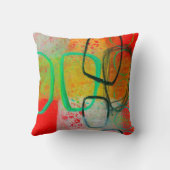 抽象的な エレガントな 多彩な 絵画のパターン クッション (裏面)