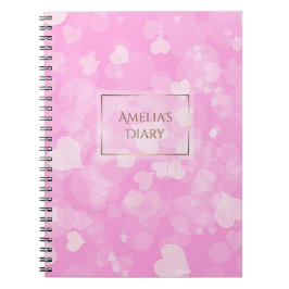 抽象的な《写真》ぼけ味のピンクのバレンタインの質。 名前 ノートブック