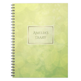 抽象的な《写真》ぼけ味の緑のライムの質。 名前 ノートブック