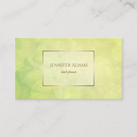 抽象的な《写真》ぼけ味の緑のライムtexture.text. 名刺 (正面)
