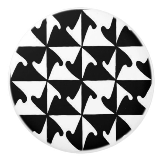 抽象的な#1陶磁器のノブ セラミックノブ (正面)