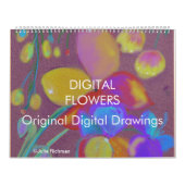 抽象的なDIGITALによってはカレンダーが開花します カレンダー (カバー)