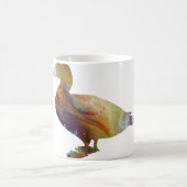 抽象的なEiderアヒルのシルエット コーヒーマグカップ (中央)