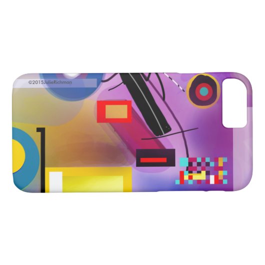 抽象的なKandinskyの刺激を受けたなiPhone 7の場合 Case-Mate iPhoneケース (裏面(横))