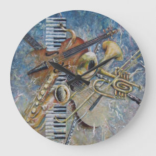 抽象的なMelodyclock ラージ壁時計