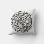 抽象的なOrnamentalは上がりました クッション (裏面)