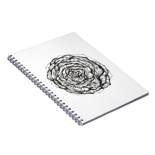 抽象的なOrnamentalは上がりました ノートブック (右側)