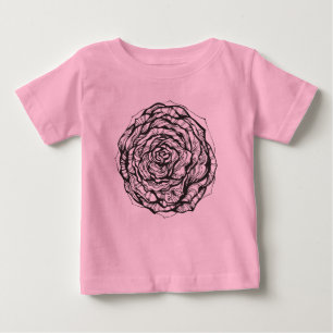 抽象的なOrnamentalは上がりました ベビーTシャツ