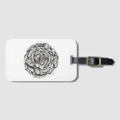 抽象的なOrnamentalは上がりました ラゲッジタグ (正面横)