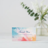 抽象的なQRコード ビジネス ありがとうカード エンクロージャーカード (スタンド正面)