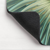 抽象的なsage greenの幻想的な花のフラクタルアート マウスパッド (コーナー)